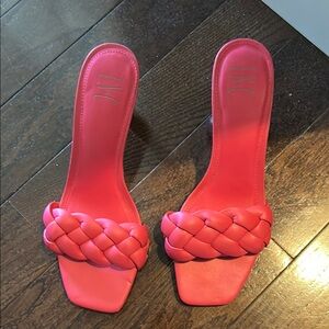 INC International Concepts Women's Pink Braided Slide Sandals